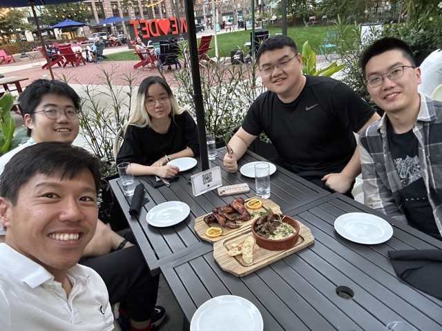 ERIE Lab Members at Dinner